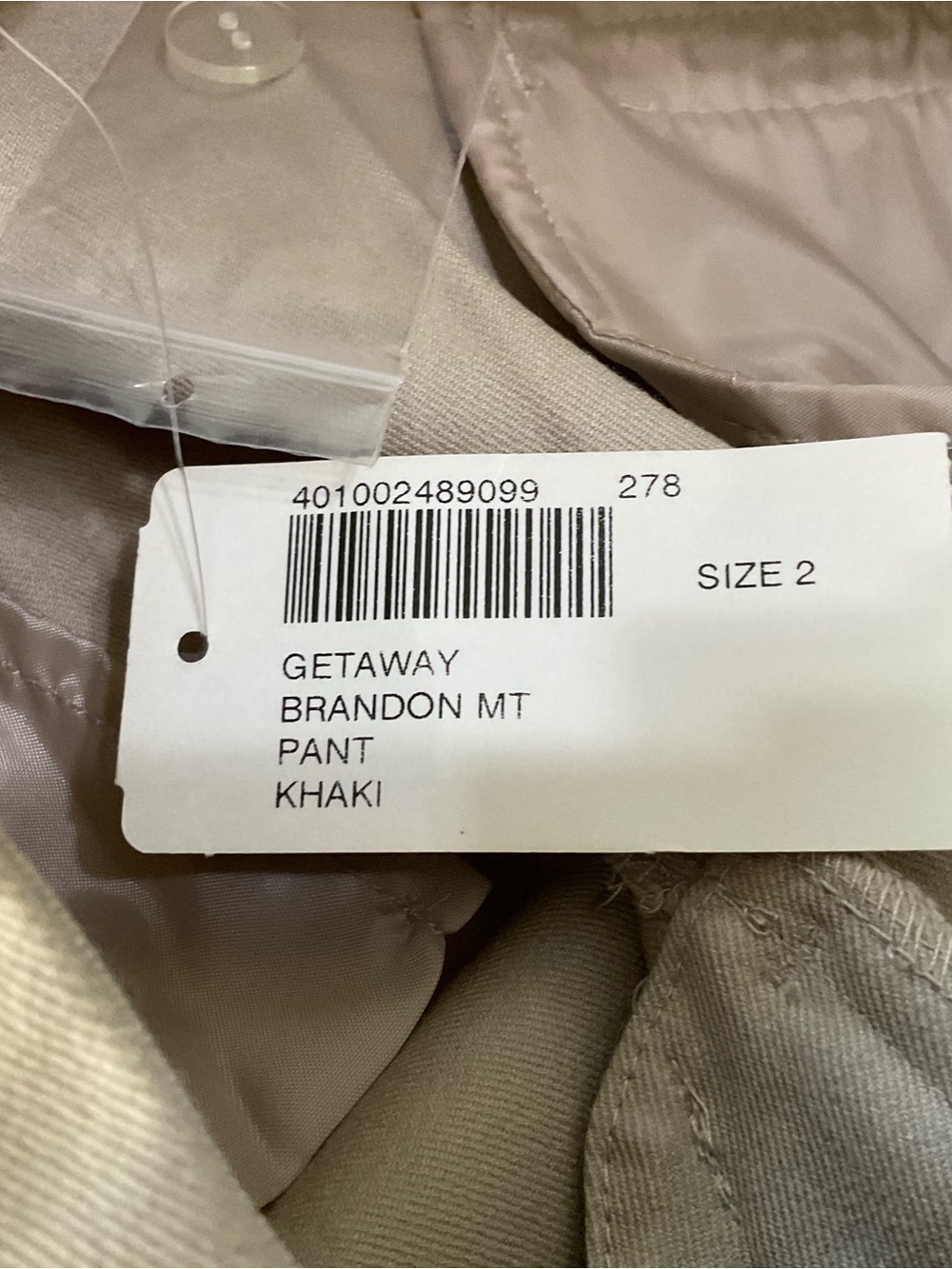 NWT Chico’s Getaway Brandon Modern Khaki Pants Size 2 Tall Stretch Trouser - Picture 9 of 10